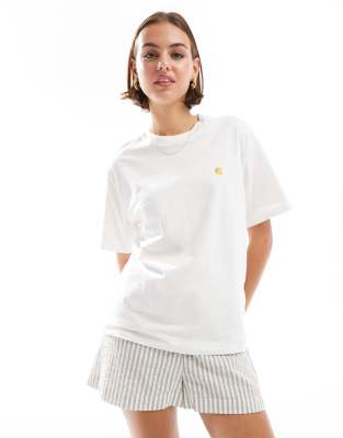 Carhartt WIP signature logo t-shirt in white