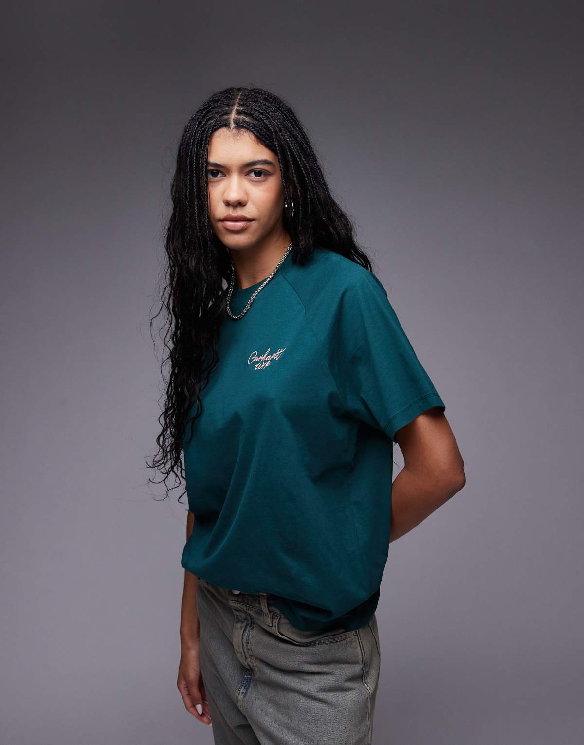 Carhartt WIP signature script t-shirt in green