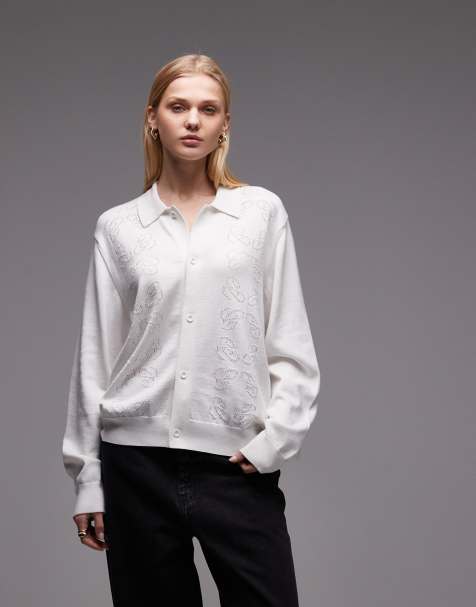 Carhartt WIP – Signet – Biały kardigan - view 1