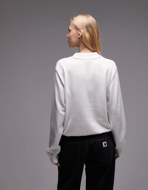 Carhartt WIP signet cardigan in white, 4 of 4
