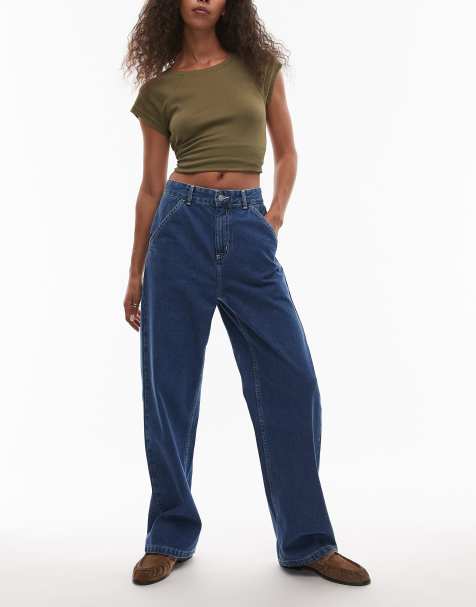 Carhartt WIP simple loose fit jeans in blue stone wash - view 1