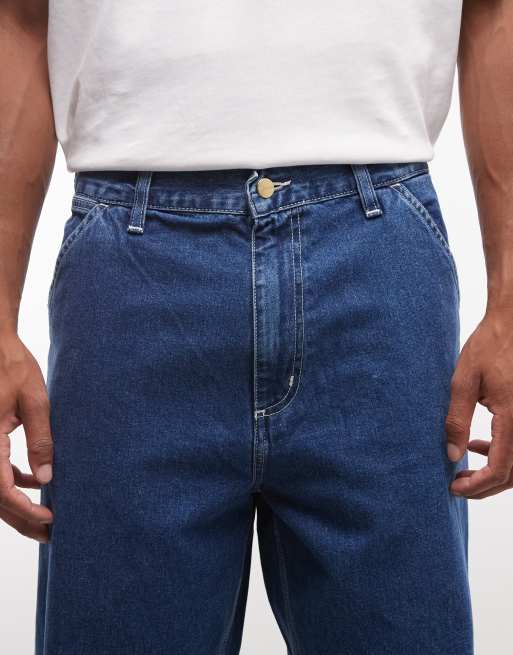 Carhartt WIP Simple relaxed straight fit jeans in blue stone wash, 5 of 5