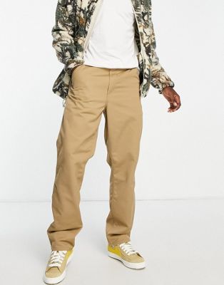 Carhartt WIP simple relaxed straight pant in beige