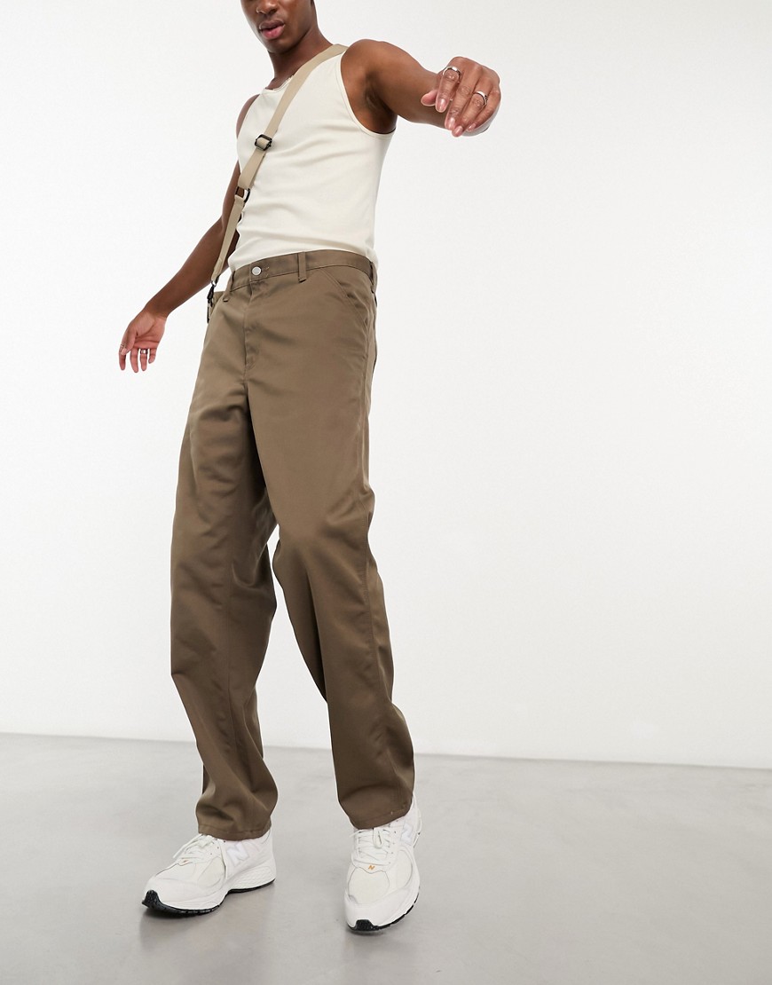 Carhartt WIP simple relaxed straight trousers in brown