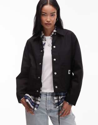 Carhartt Simple Shacket In Black