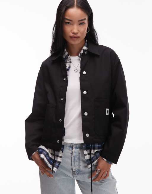 Carhartt WIP simple shacket in black