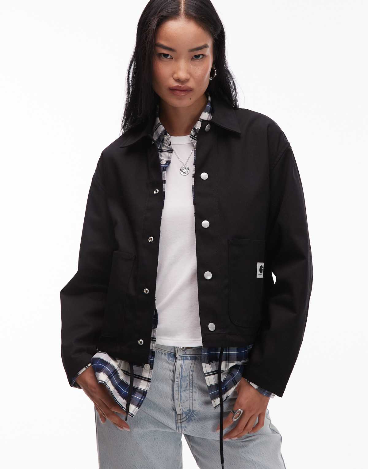 Carhartt WIP simple shirt jacket in black