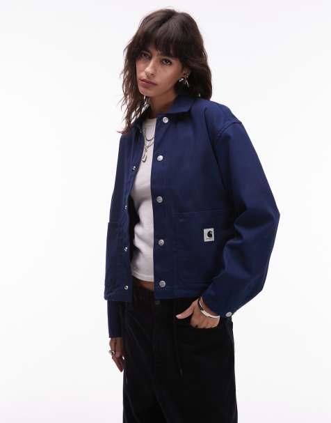 Carhartt WIP simple shirt jacket in blue - view 1