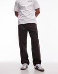 [Carhartt WIP] Carhartt WIP simple straight leg pants in brown W30 Brown