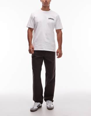 Carhartt Simple Straight Leg Pants In Brown