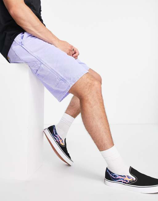 Carhartt WIP – Single – Blåtvättade knälånga shorts