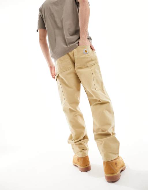 Carhartt WIP single knee carpenter pants in brown