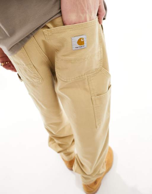 Carhartt WIP single knee carpenter pants in brown