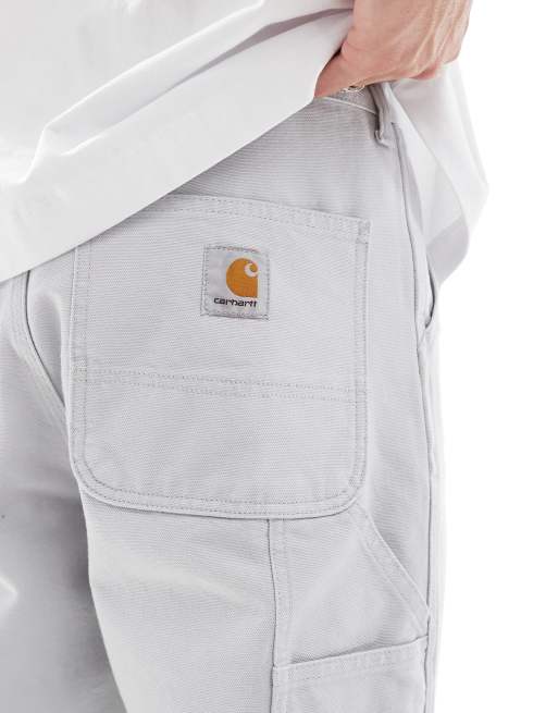 Carhartt WIP single knee carpenter trousers in grey, 4 of 5