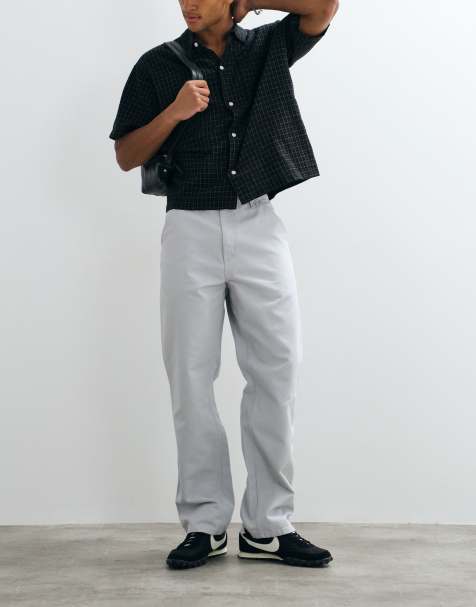 Carhartt WIP single knee carpenter trousers in grey - view 1