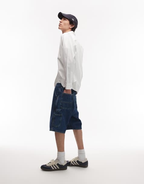 Carhartt WIP single knee jort in mid wash blue - view 1