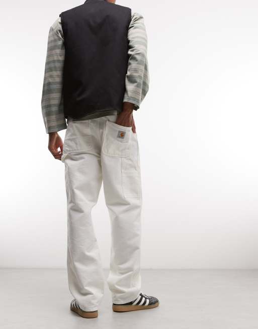 Carhartt WIP Single Knee loose fit jeans i hvid, 2 af 5