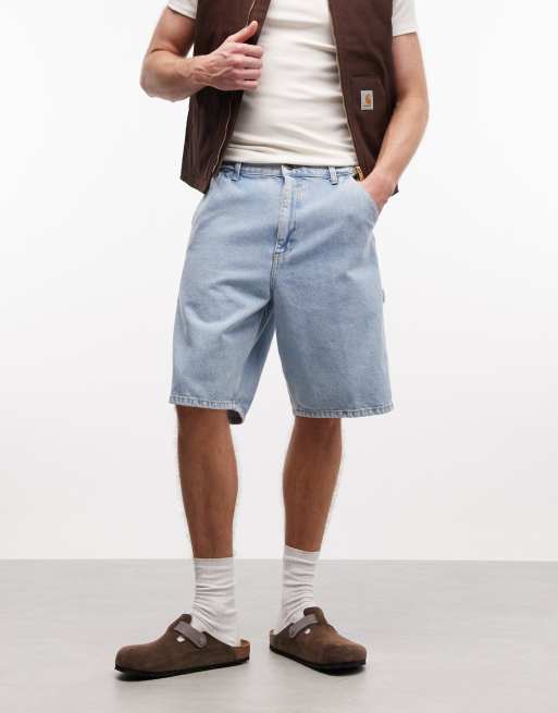 Carhartt WIP Single Knee Loose-Fit-Shorts in heller Waschung Blau, 2 von 5