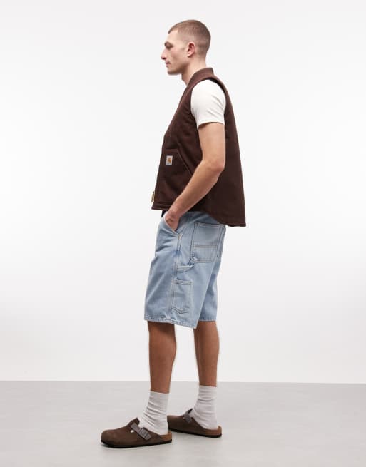 Carhartt WIP Single Knee Loose-Fit-Shorts in heller Waschung Blau, 3 von 5
