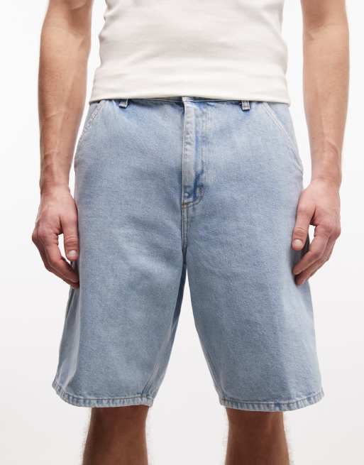 Carhartt WIP Single Knee Loose-Fit-Shorts in heller Waschung Blau, 5 von 5