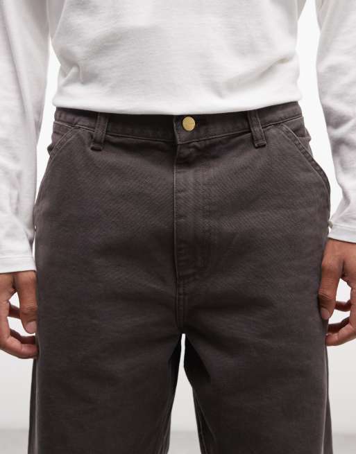 Carhartt WIP Single Knee loose straight fit jeans in washed brown, 5 of 5