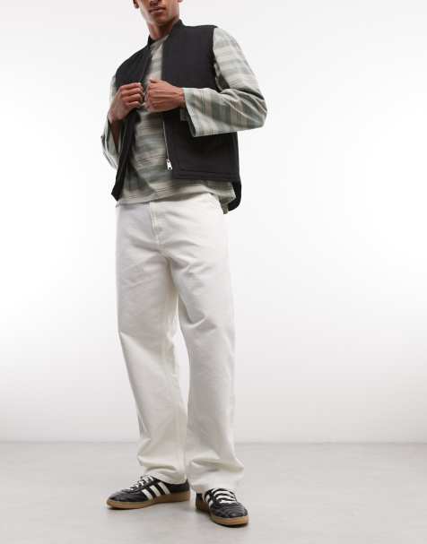 Carhartt WIP - Single Knee - Losse jeans met rechte pasvorm in wit - view 1