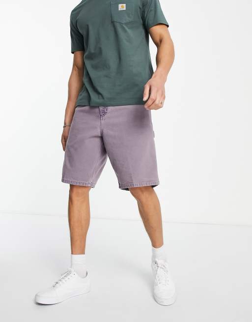 Carhartt WIP - Single Knee - Short in paars met wassing