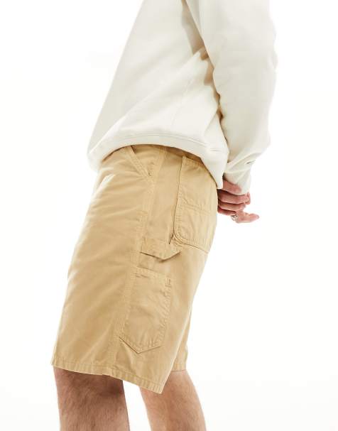 Carhartt WIP single knee shorts in brown - view 1