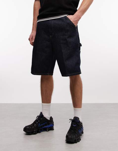 Carhartt WIP single knee shorts in rinse - view 1
