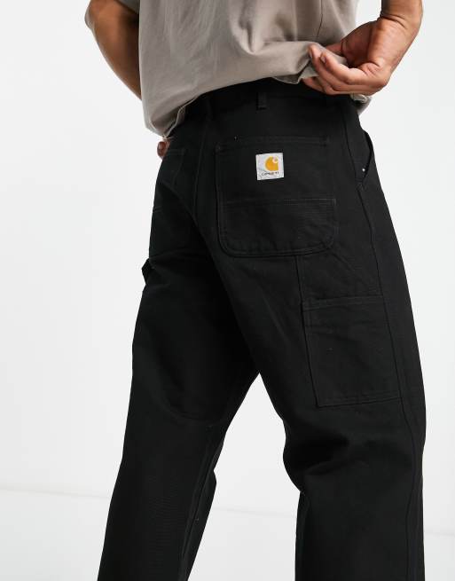 Carhartt WIP single knee straight leg trousers in black