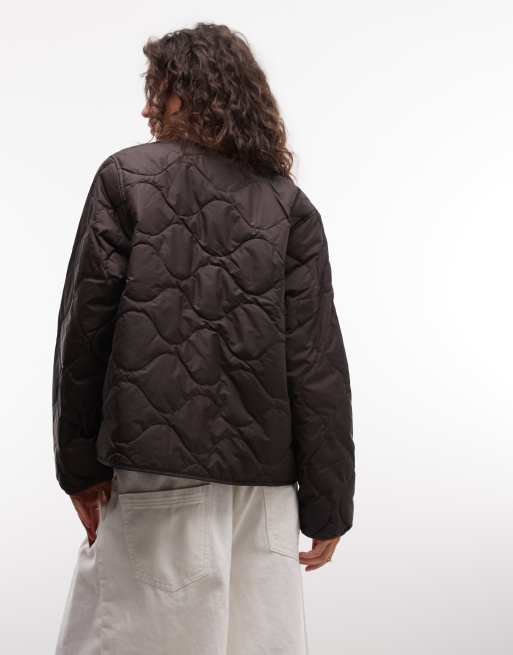 Carhartt WIP Skye liner jacket in dark brown, 3 of 4