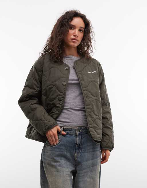 Carhartt WIP Skye liner-jakke i mørk khaki, 2 af 4