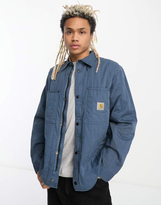 Carhartt WIP – Skyler – Niebieska pikowana koszula wierzchnia