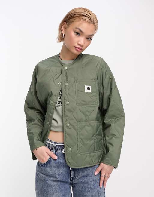 Carhartt WIP skyler quilted overshirt in green