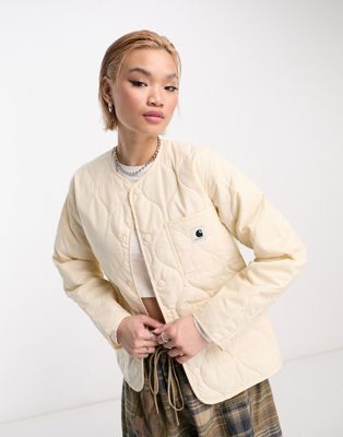 Carhartt WIP skyler onion quilted jacket in white