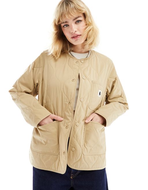 Carhartt WIP skyler quilted Sans jacket in beige