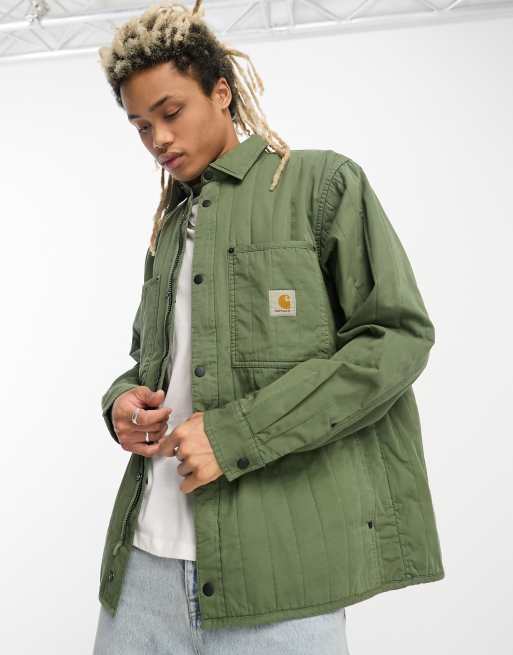 Carhartt WIP skyler quilted overshirt in green | ASOS