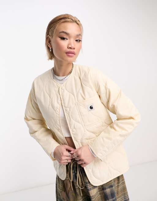 Carhartt WIP – Skyler – Vit jacka med runt kviltat mönster