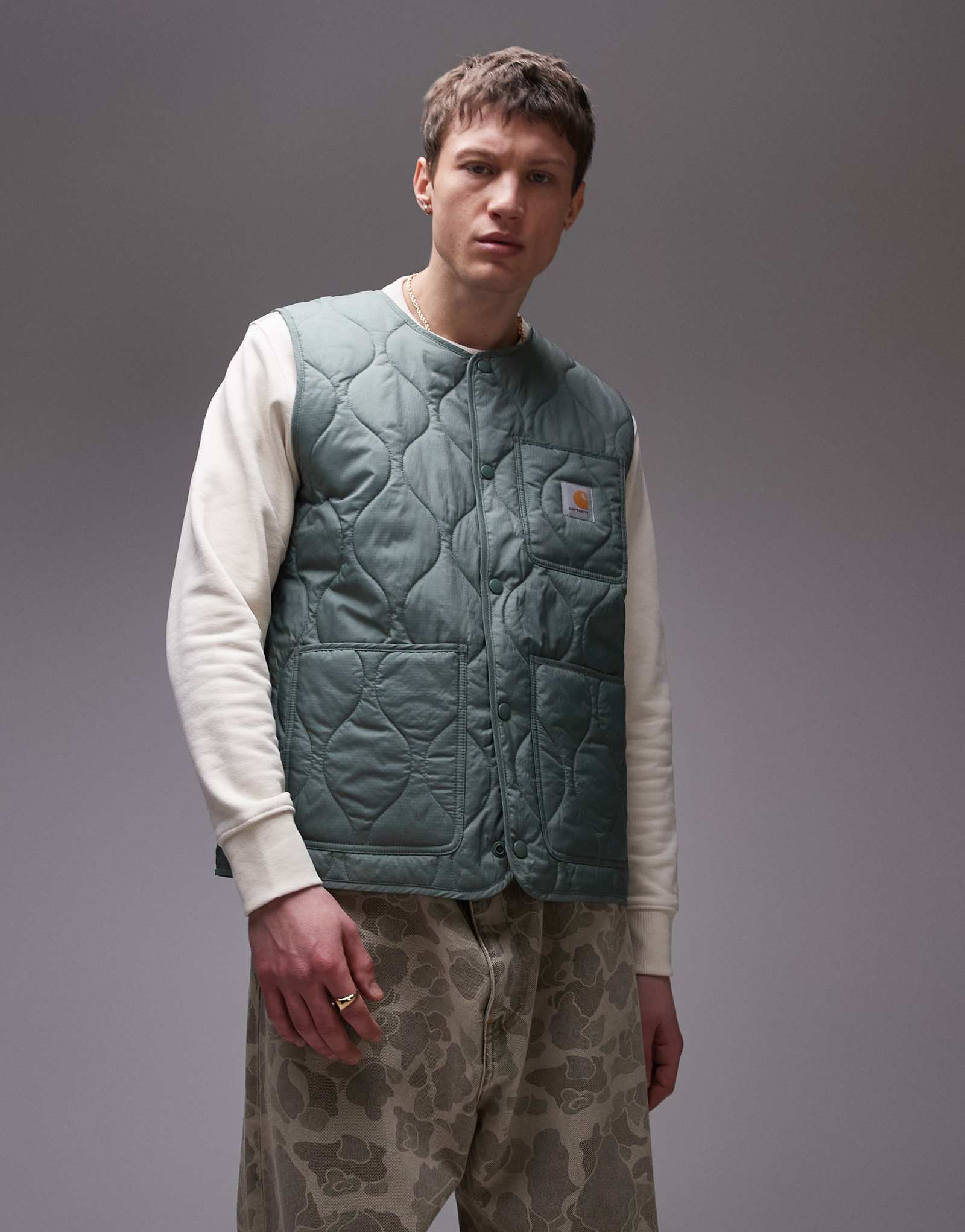 Жилет Carhartt WIP skyton зеленого цвета