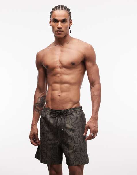 Carhartt WIP - Slater - Boxer da bagno kaki pitonato mimetico - view 1