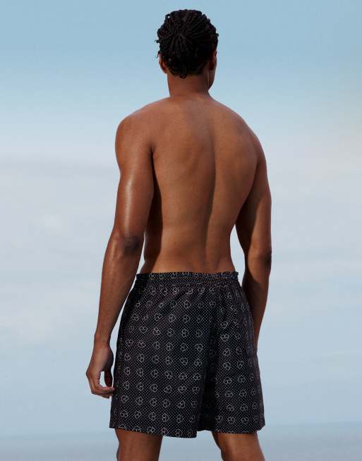 Carhartt WIP Slater print swim trunks in black, 5 of 5