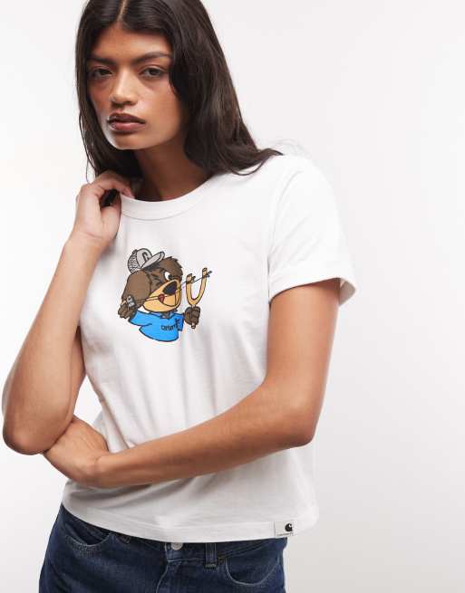 Carhartt WIP Slingshot T-shirt i hvid, 2 af 4