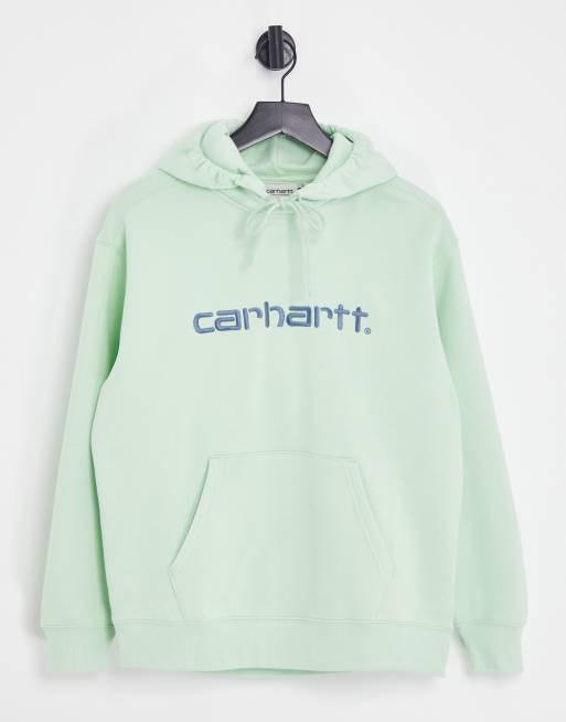 Carhartt WIP slogan hoodie in mint | ASOS