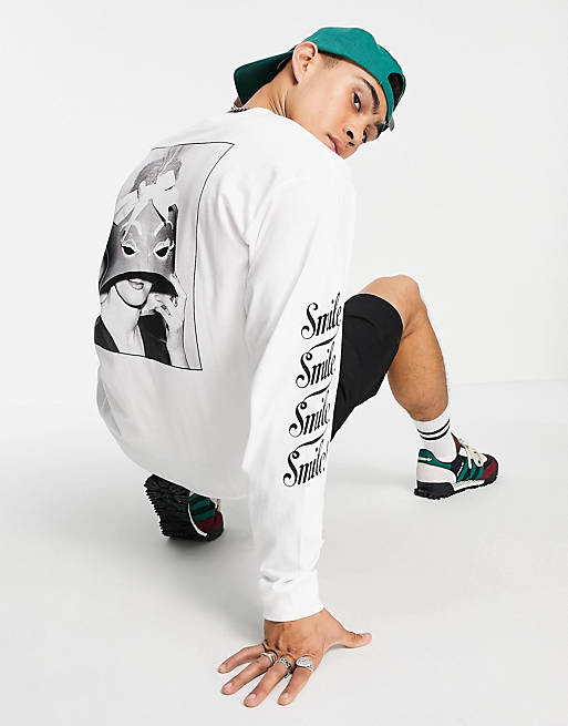 T-Shirts & Vests Carhartt WIP smile long sleeve top in white 