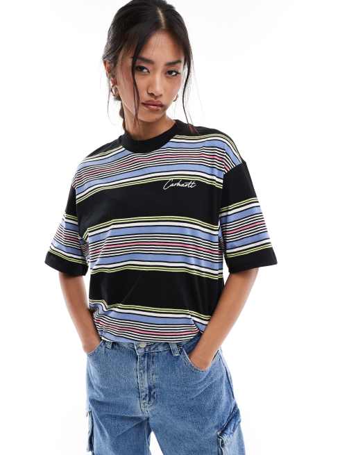 Carhartt WIP snyder stripe short sleeve t shirt in multi ASOS