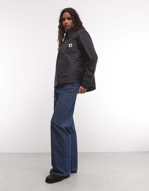 Carhartt WIP sobrecamisa Lauryn acolchada de nailon con botones en negro, 2 de 4