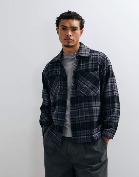 Carhartt WIP - Sobrecamisa Parson a cuadros morado oscuro - view 1