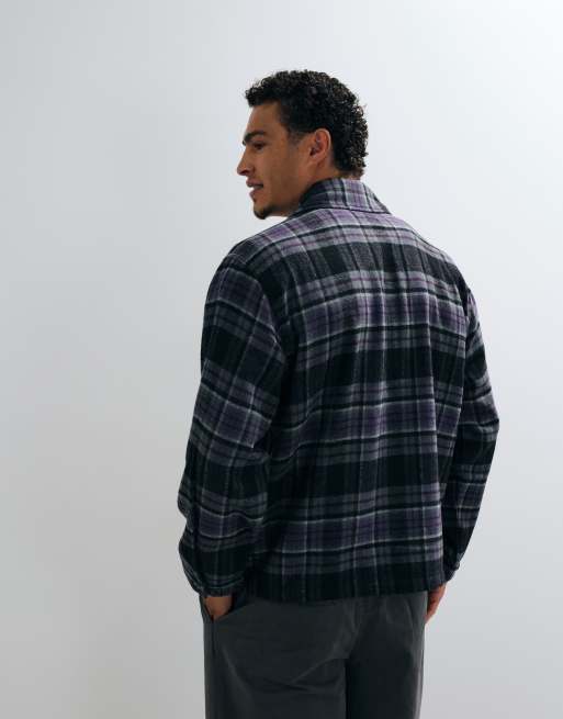 Carhartt WIP - Sobrecamisa Parson a cuadros morado oscuro, 3 de 5