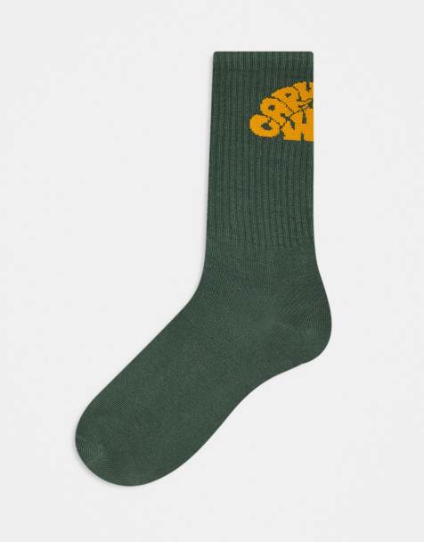 Carhartt WIP – Socken in Grün mit Logo - view 1
