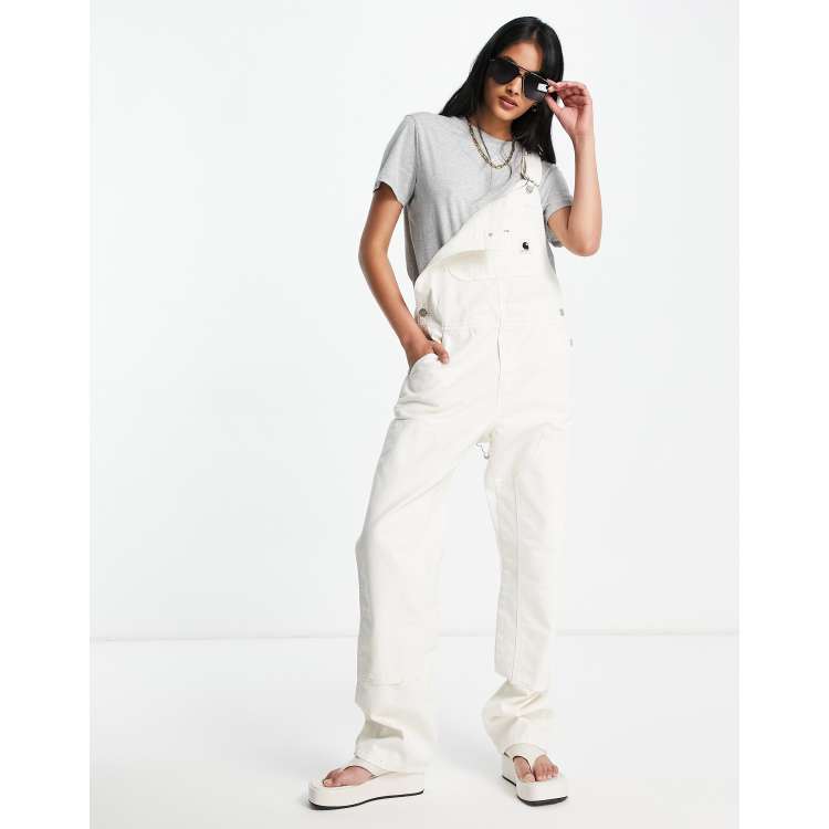 White carhartt best sale overalls women's